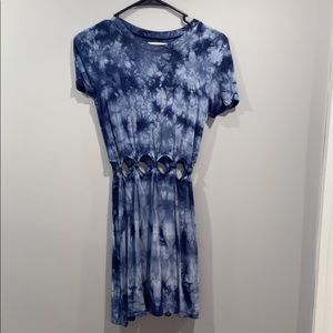 Blue tie dye dress